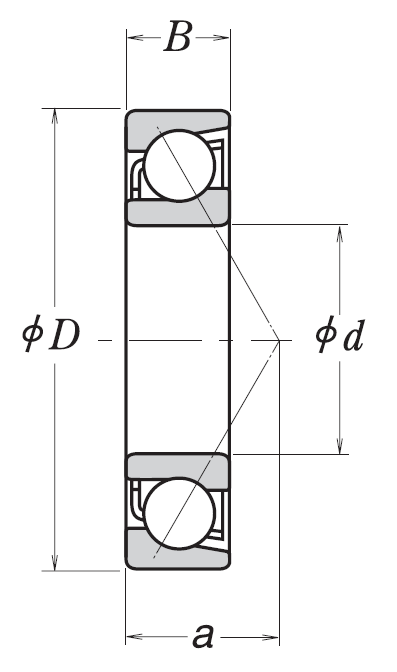 Однорядный шариковый подшипник 7315 BW, фото 2