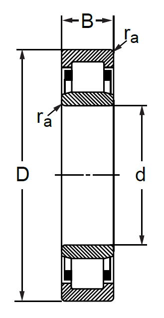 Цилиндрический роликовый подшипник (серия NU) 32318 Л (318 M), фото 2